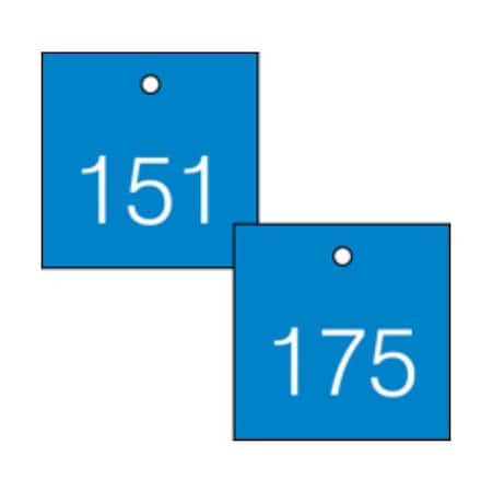Accuform Engraved Numbered Tags, RP-Plastic, 0.075 in H x 3-1/4 in W, 25 PK TDG376BU